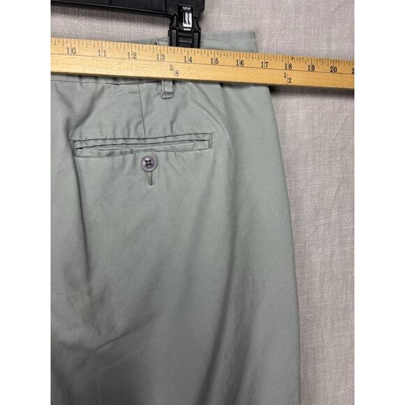 G1 Goods Paper Twill Pants Light Green Cotton Chino Raw-Hem Women's Size 10 - Picture 7 of 9